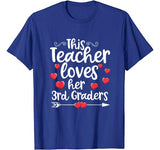 This Teacher Loves 3rd Grade Class Funny Valentines Day Gift T-Shirt