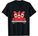 Three Gnome Holding A Heart On A Truck Valentines Day Gift T-Shirt