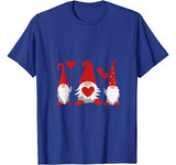 Three Gnomes Holding Hearts Valentines Boys Girls Kids T-Shirt
