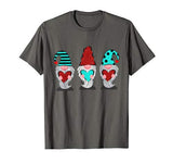 Three Gnomes Holding hearts Valentines Cute T-Shirt