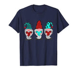 Three Gnomes Holding hearts Valentines Cute T-Shirt