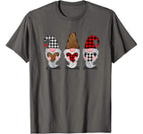 Three Gnomes Holding hearts leopard Valentines Day Gift T-Shirt