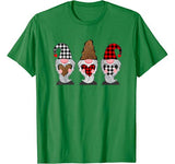 Three Gnomes Holding hearts leopard Valentines Day Gift T-Shirt