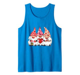 Three Gnomes Valentine Cute Elves Hearts Love Nordic Gnomes Tank Top