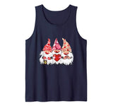 Three Gnomes Valentine Cute Elves Hearts Love Nordic Gnomes Tank Top