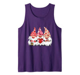 Three Gnomes Valentine Cute Elves Hearts Love Nordic Gnomes Tank Top