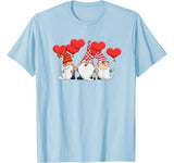 Three Gnomes Valentine’s Day Love Heart Balloons Couple Gift T-Shirt