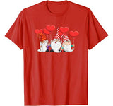 Three Gnomes Valentine’s Day Love Heart Balloons Couple Gift T-Shirt