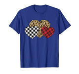 Three Hearts Leopard Buffalo Plaid Valentine’s day Girl Kid T-Shirt