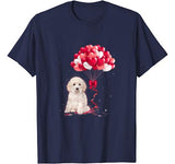Toy Poodle With Love Balloons And Valentine’s Day T-Shirt