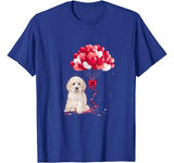 Toy Poodle With Love Balloons And Valentine’s Day T-Shirt