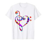 Treble Clef T-Shirt – Valentines Day Bass Clef Heart Love