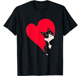 Tuxedo Cat Valentine Heart for Kitten and Animal Lovers T-Shirt