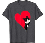 Tuxedo Cat Valentine Heart for Kitten and Animal Lovers T-Shirt