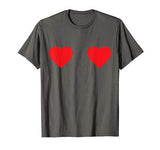 Two Hearts Gift Funny Valentine’s Day Boob Heart T-Shirt