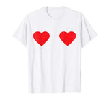 Two Hearts Gift Funny Valentine’s Day Boob Heart T-Shirt