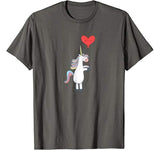 Unicorn Balloon Love Heart Valentines Day Gifts Shirts T-Shirt