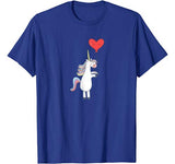 Unicorn Balloon Love Heart Valentines Day Gifts Shirts T-Shirt