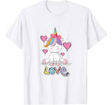 Unicorn Love Heart Valentine’s Day Shirt for Kids / Girls