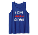 V Is For Valentine Volleyball Funny Valentine’s Tank Top