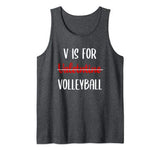 V Is For Valentine Volleyball Funny Valentine’s Tank Top