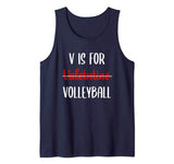 V Is For Valentine Volleyball Funny Valentine’s Tank Top