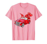 Valentine Gnomes Truck Balloons Couple Gift T-Shirt