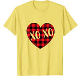 Valentine Heart Buffalo Plaid Xoxo Valentine’s day Gifts T-Shirt