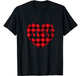 Valentine Heart Buffalo Plaid Xoxo Valentine’s day Gifts T-Shirt