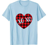 Valentine Heart Buffalo Plaid Xoxo Valentine’s day Gifts T-Shirt