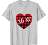 Valentine Heart Buffalo Plaid Xoxo Valentine’s day Gifts T-Shirt