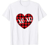Valentine Heart Buffalo Plaid Xoxo Valentine’s day Gifts T-Shirt