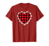 Valentine Heart Buffalo Red Plaid Valentine’s day T-Shirt