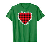 Valentine Heart Buffalo Red Plaid Valentine’s day T-Shirt