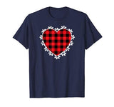 Valentine Heart Buffalo Red Plaid Valentine’s day T-Shirt