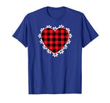 Valentine Heart Buffalo Red Plaid Valentine’s day T-Shirt
