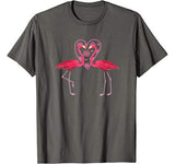 Valentine Pink Flamingos Heart T-Shirt
