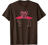 Valentine Pink Flamingos Heart T-Shirt