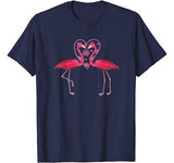 Valentine Pink Flamingos Heart T-Shirt