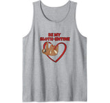 Valentine Sloth Shirt Mens Women Girls Boys Kids Heart Tank Top