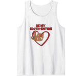 Valentine Sloth Shirt Mens Women Girls Boys Kids Heart Tank Top