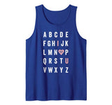 Valentine’s Day ABC I Love You with Heart Teacher Gift Tank Top