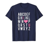 Valentine’s Day ABC T-Shirt I Love You Heart Teacher Gift