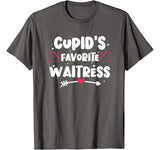 Valentines Day Cupid’s Favorite Waitress Hotel Worker Gift T-Shirt