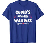 Valentines Day Cupid’s Favorite Waitress Hotel Worker Gift T-Shirt