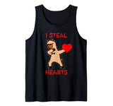 Valentines Day Dabbing Llama I Steal Hearts Dance Gift Tank Top