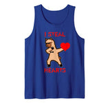 Valentines Day Dabbing Llama I Steal Hearts Dance Gift Tank Top