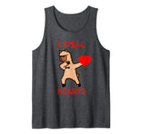 Valentines Day Dabbing Llama I Steal Hearts Dance Gift Tank Top