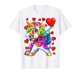 Valentine’s Day Dabbing Unicorn Heart Costume Gift Girls T-Shirt