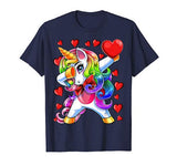 Valentine’s Day Dabbing Unicorn Heart Costume Gift Girls T-Shirt